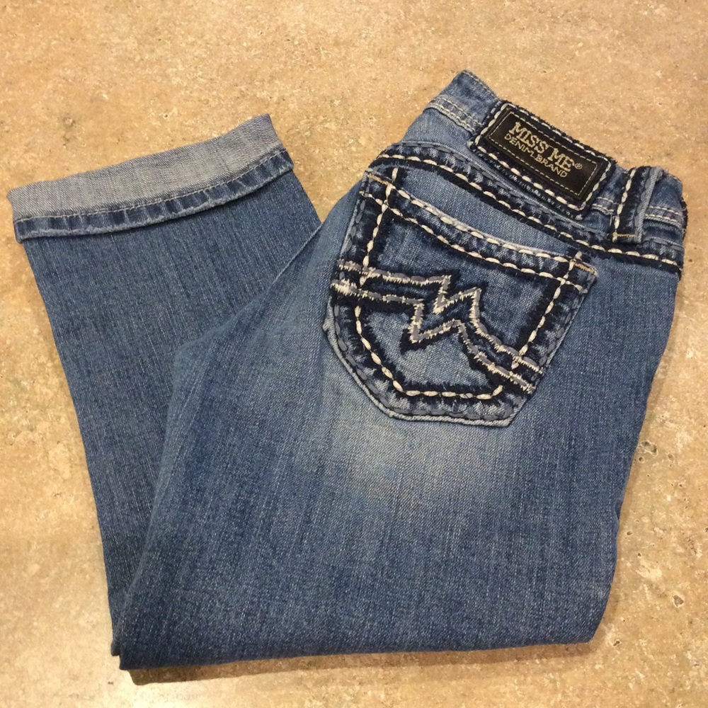 MISS ME SUNNY DENIM CAPRIS